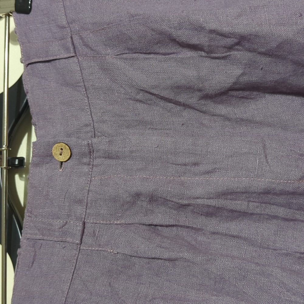 Handmade linen studio Gemma shorts Lagenlook - Picture 6 of 10